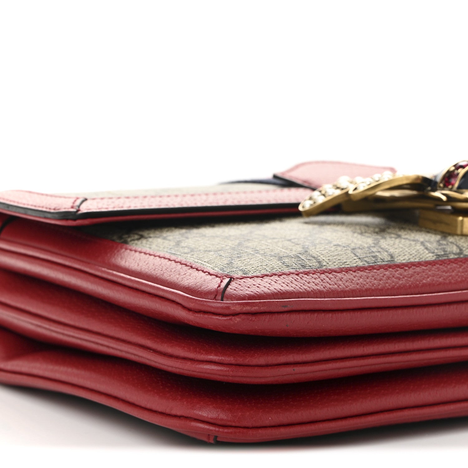 Gucci GG Supreme Monogram Medium Queen Margaret Shoulder Bag Red 9 of 12