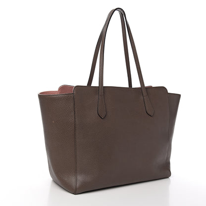 Gucci Dollar Calfskin Medium Swing Tote Grey Field Soft Pink 2 of 9