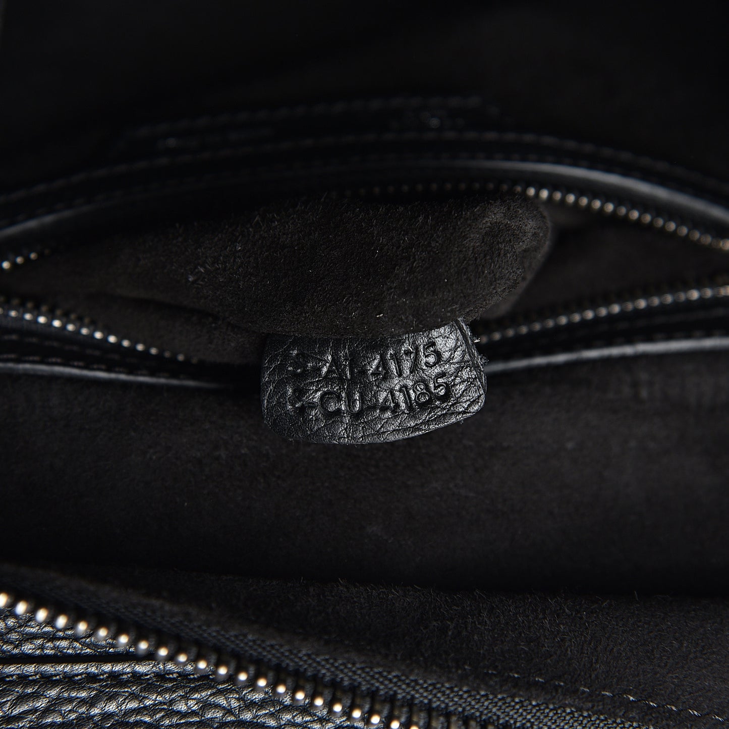 Drummed Calfskin Micro Luggage Black