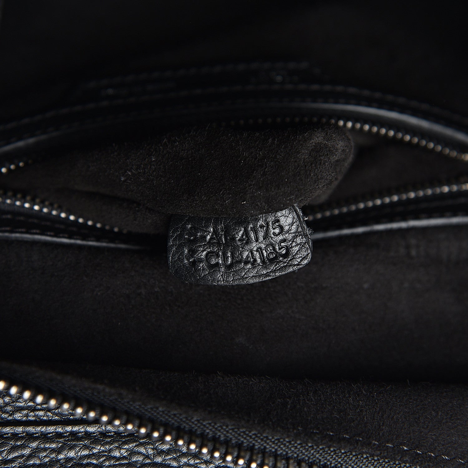 Celine Drummed Calfskin Micro Luggage Black 6 of 10