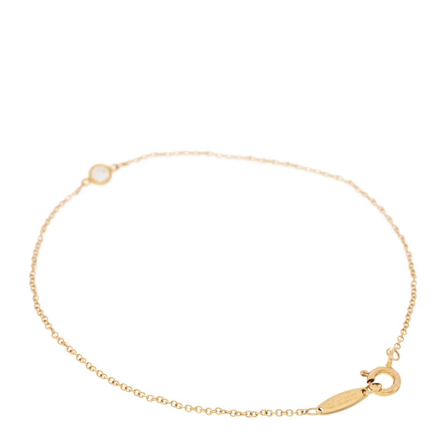 18K Yellow Gold Diamond .08ct Elsa Peretti Diamonds By The Yard Bracelet