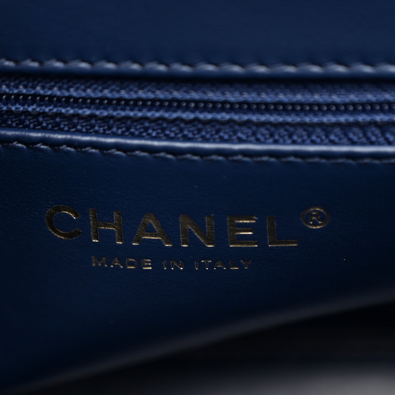 Chanel Shiny Aged Calfskin Quilted Nano Kelly Shopper Dark Blue Dark Blue 6 of 11