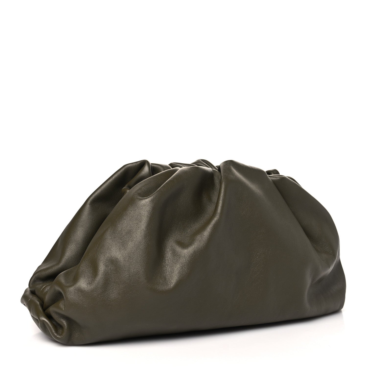 Bottega Veneta Smooth Butter Calf The Pouch Oversized Clutch Kaki Fondent 3 of 10