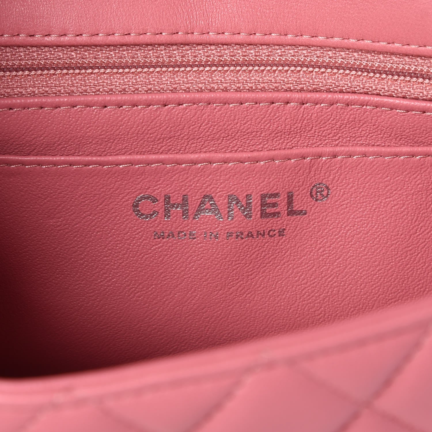 Chanel Lambskin Quilted Mini Rectangular Flap Pink 6 of 8