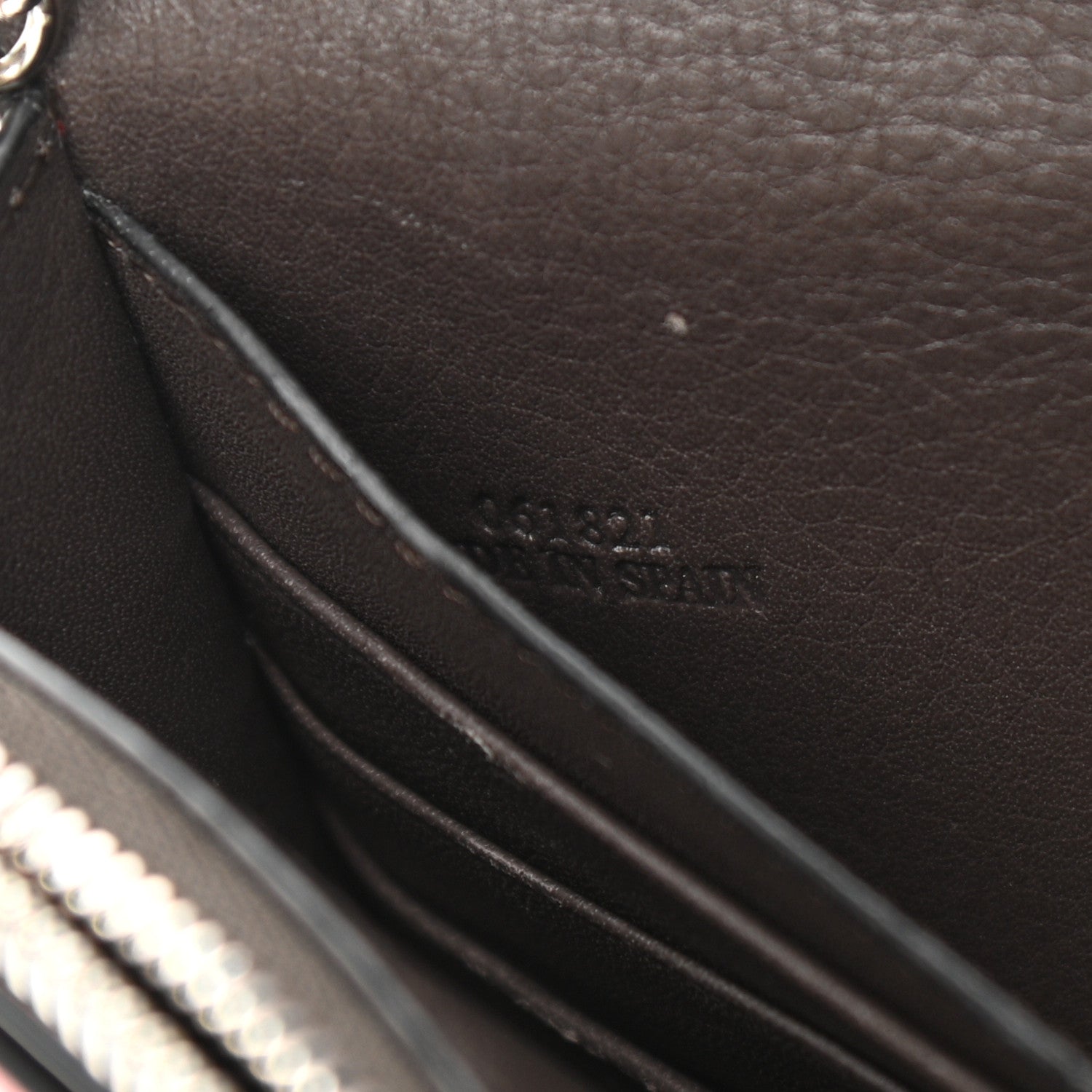 Loewe Grained Calfskin Chain Wallet Burnt Red 7 of 10