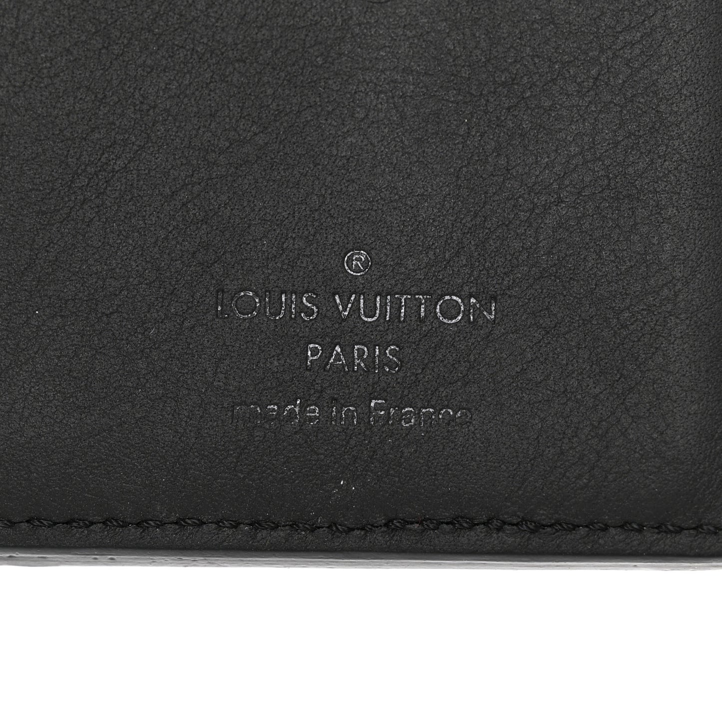 Grained Calfskin Aerogram Pocket Organizer Black