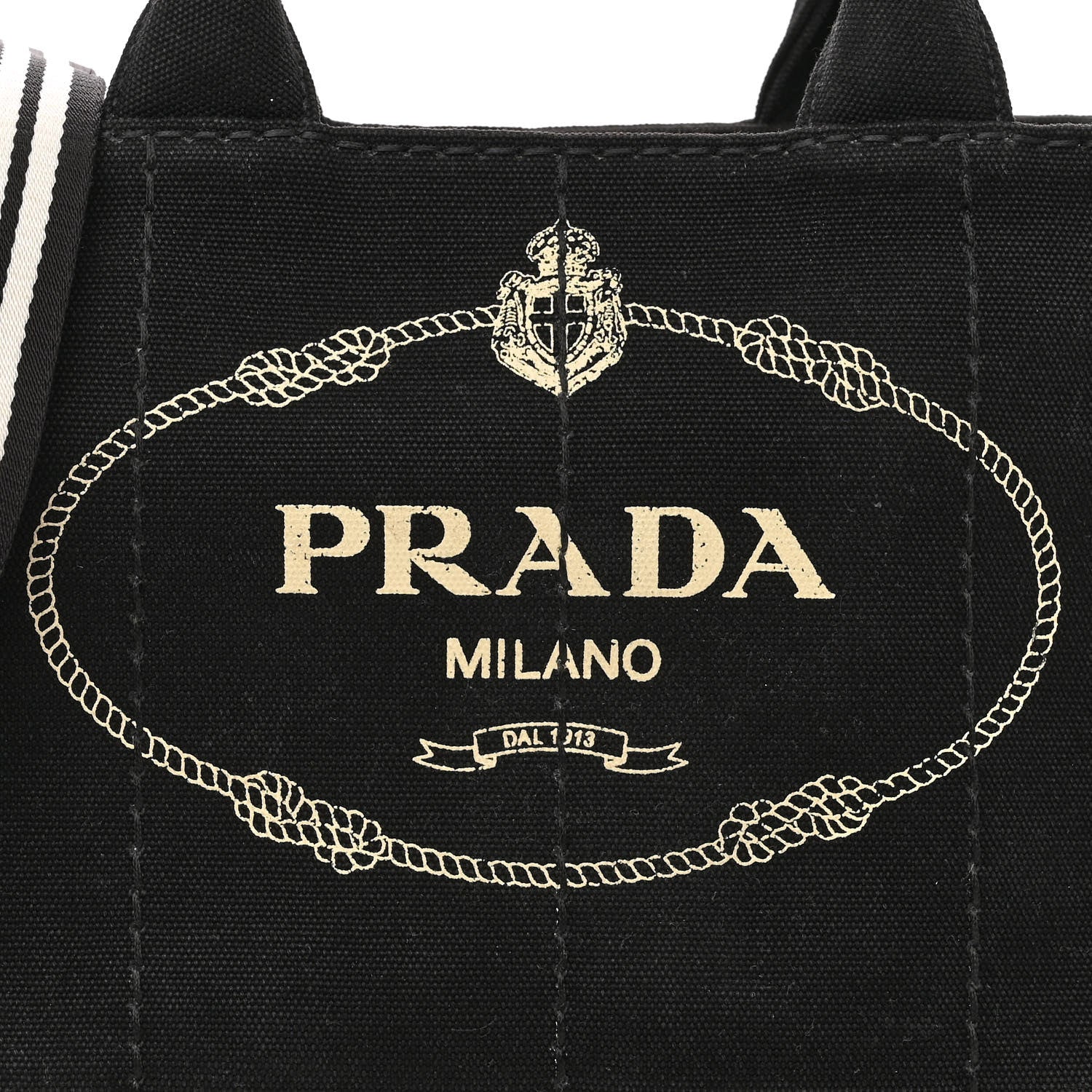 Prada Canapa Small Logo Tote Black Talco 7 of 9