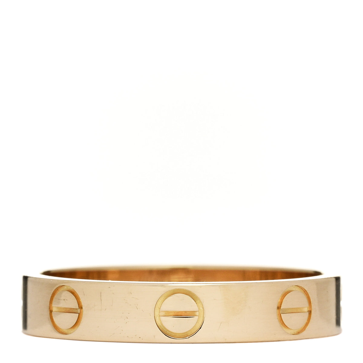 18K Yellow Gold 3.5mm LOVE Wedding Band Ring 53 6.5