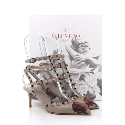 Valentino Garavani X UNDERCOVER Calfskin Rockstud Ankle Strap 65mm Pumps 37.5 Poudre 9 of 9