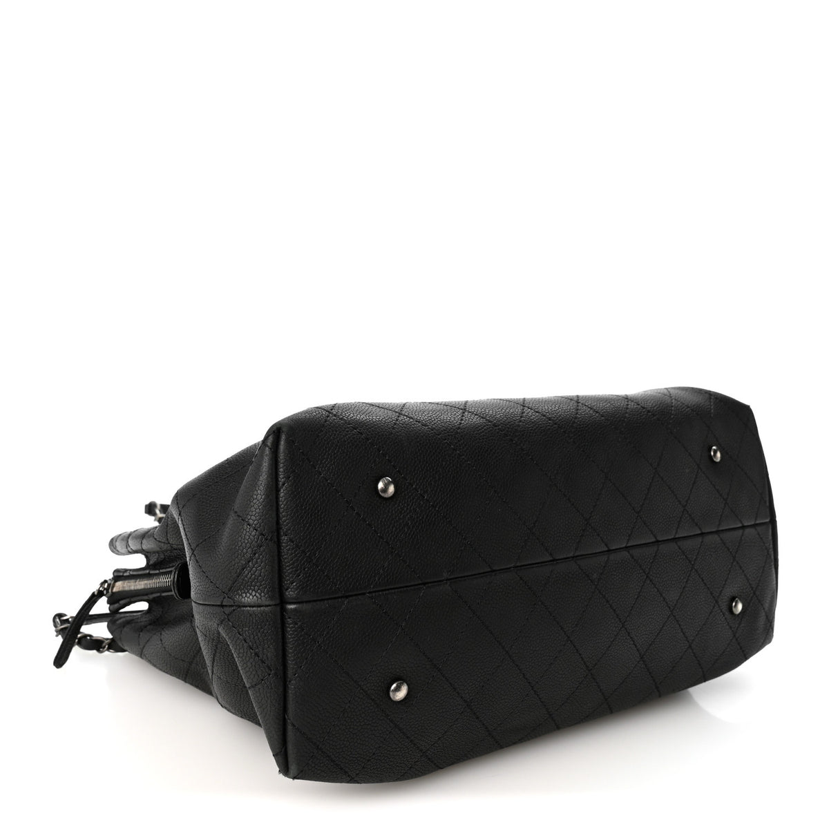 Chanel Grained Vegetal Calfskin Urban Shopping Tote Black 4 of 11