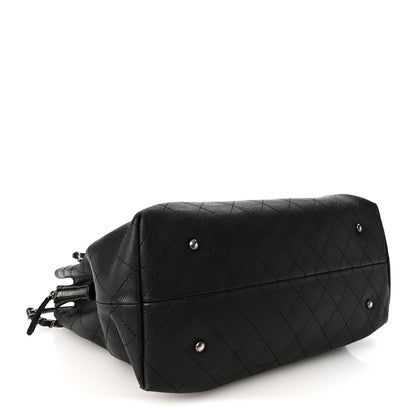 Chanel Grained Vegetal Calfskin Urban Shopping Tote Black 4 of 11