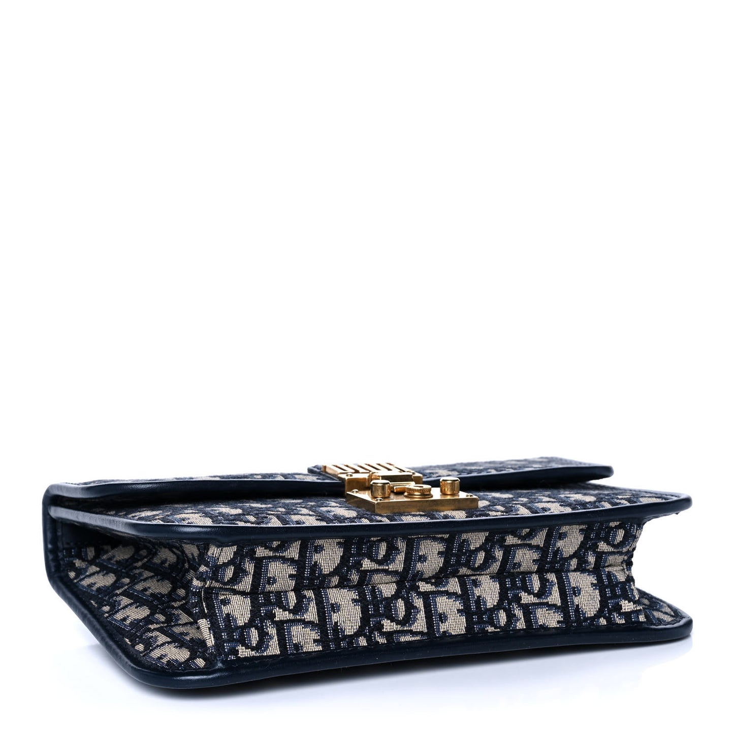Oblique DiorAddict Flap Bag Navy Blue