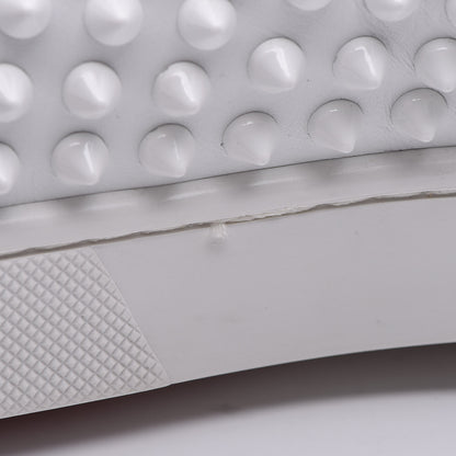 Christian Louboutin Calfskin Spikes Mens Roller Boat Flat 39 White 10 of 14