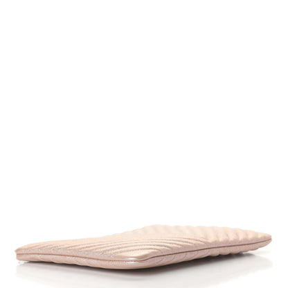 Chanel Iridescent Caviar Chevron Quilted Medium Cosmetic Case Light Gold 4 of 8