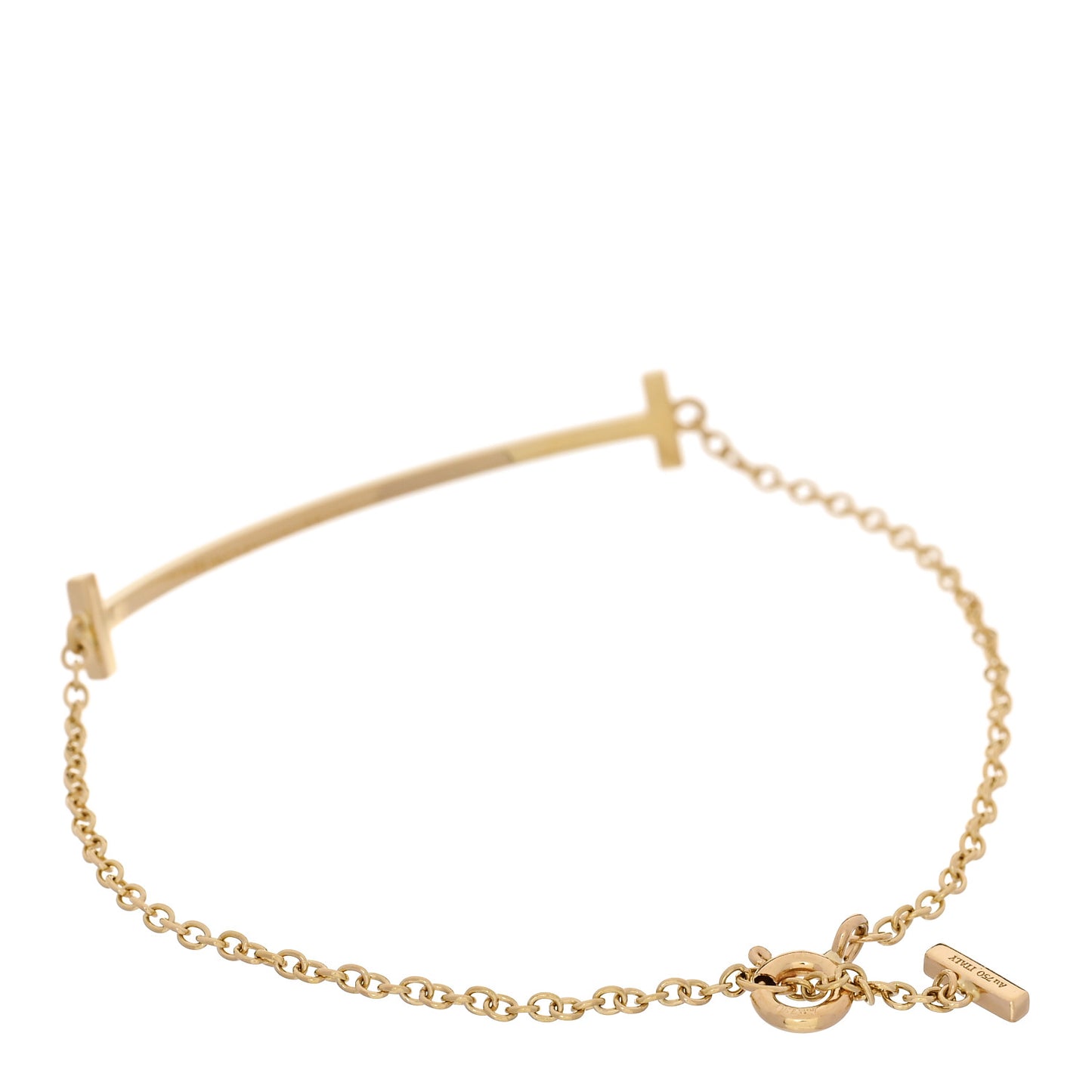 18K Yellow Gold T Smile Bracelet