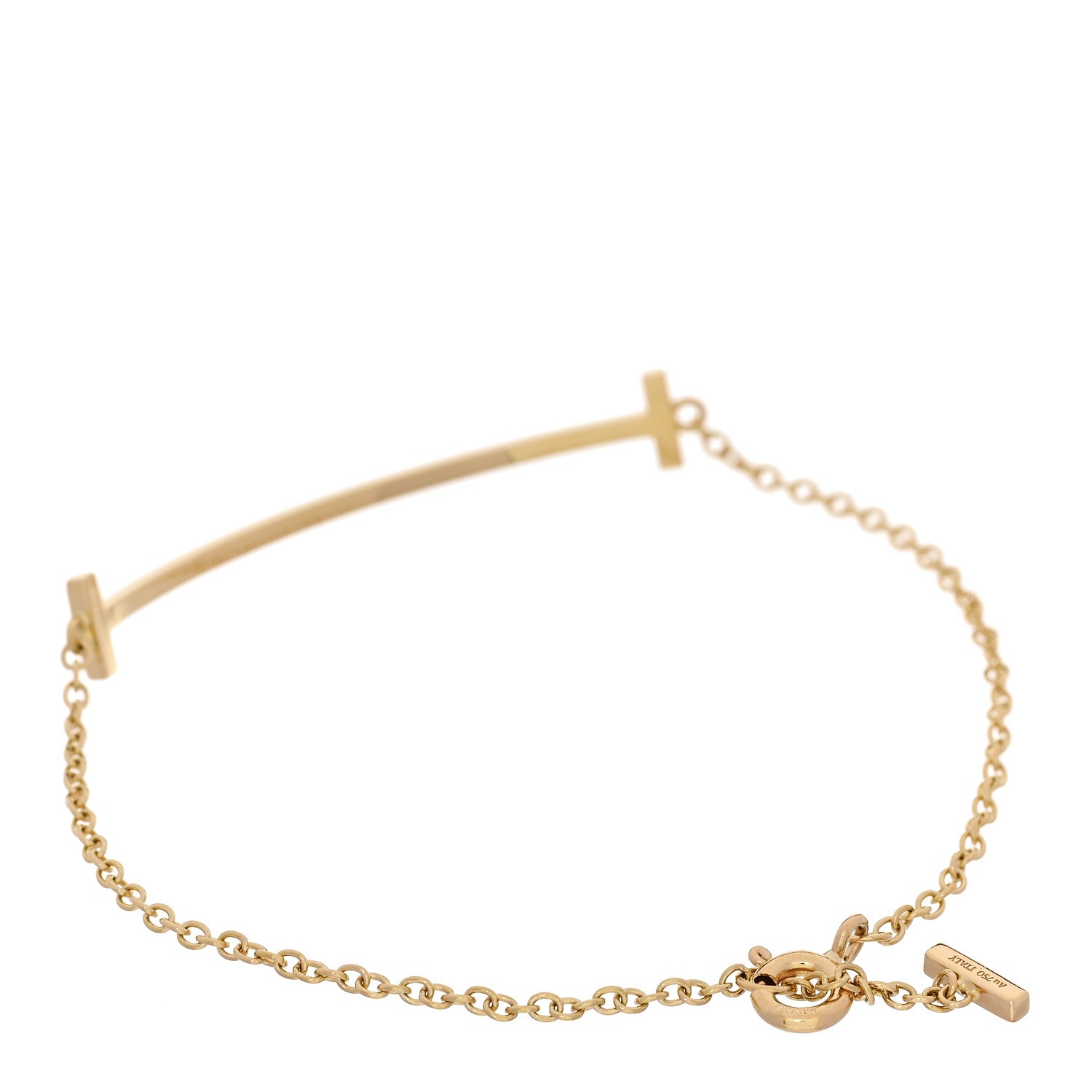 Tiffany 18K Yellow Gold T Smile Bracelet 2 of 4