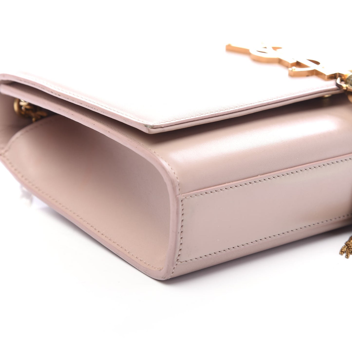 Smooth Calfskin Medium Classic Monogram Kate Tassel Satchel Pink