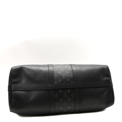Louis Vuitton Taiga Monogram Eclipse Keepall Bandouliere 50 Black 4 of 9