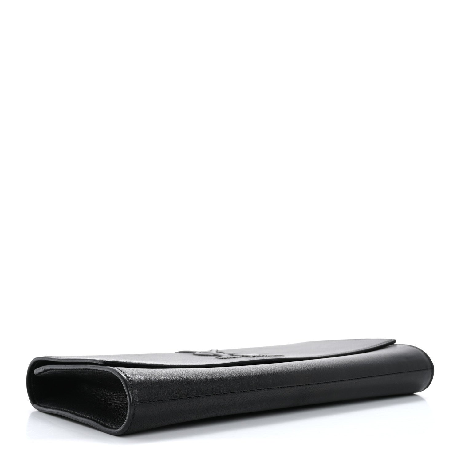 Saint Laurent Calfskin Monogram Large Belle De Jour Clutch Black 4 of 13