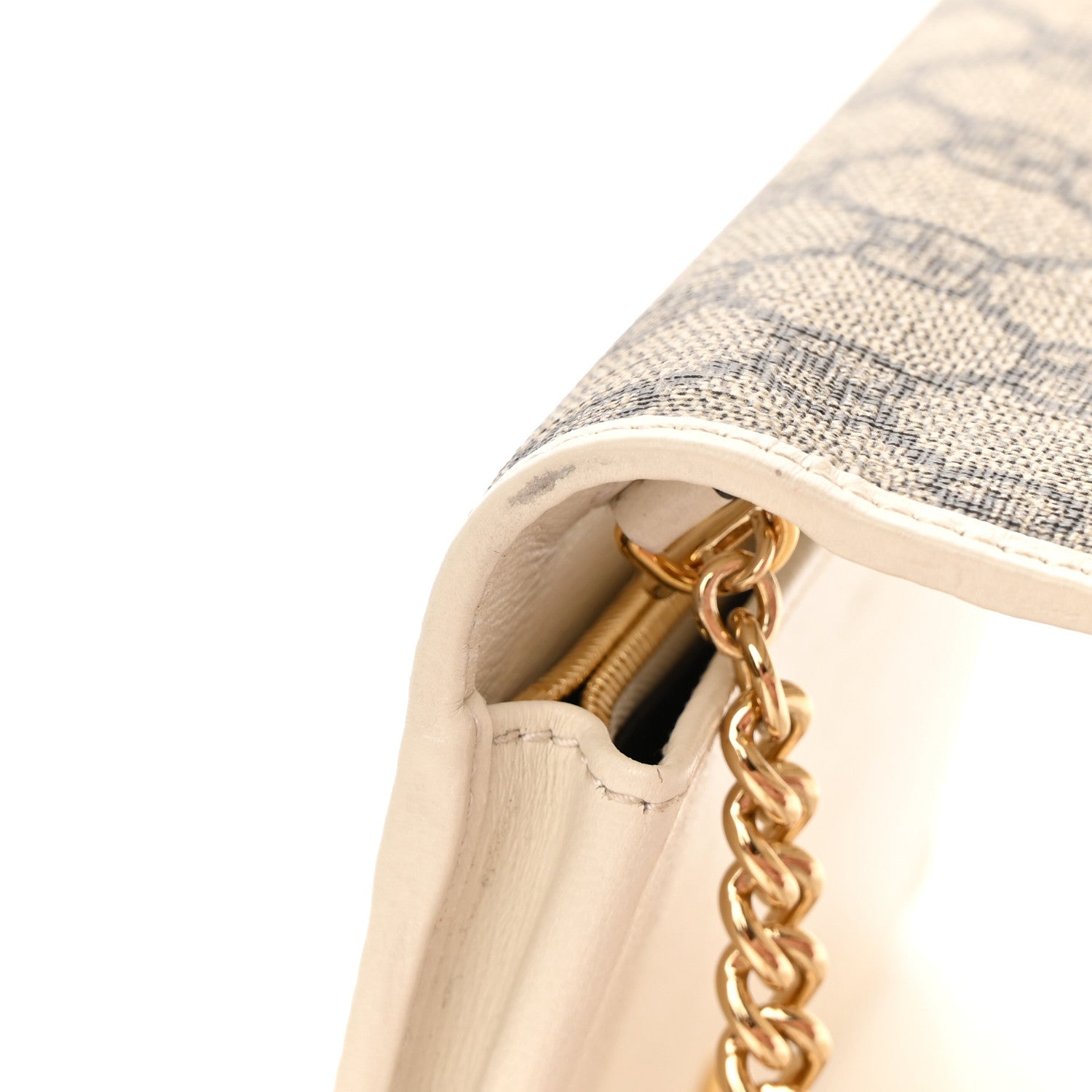 Gucci GG Supreme Monogram Azalea Calfskin Horsebit 1955 Wallet On Chain Beige Ebony Mystic White 12 of 12