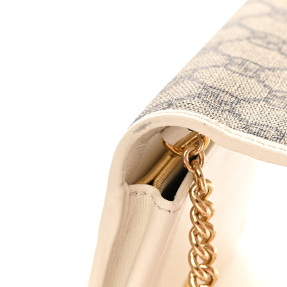 Gucci GG Supreme Monogram Azalea Calfskin Horsebit 1955 Wallet On Chain Beige Ebony Mystic White 12 of 12