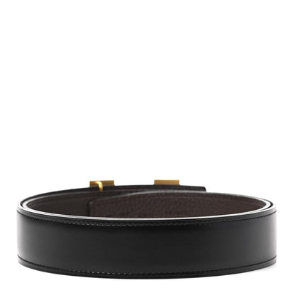 Hermes Box Togo 32mm Constance H Belt 85 Black Chocolate 2 of 5