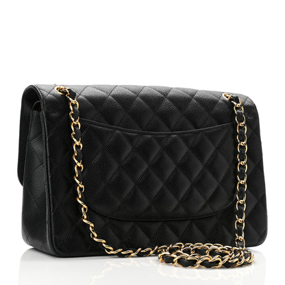 Chanel Caviar Quilted Jumbo Double Flap Black 4 of 10