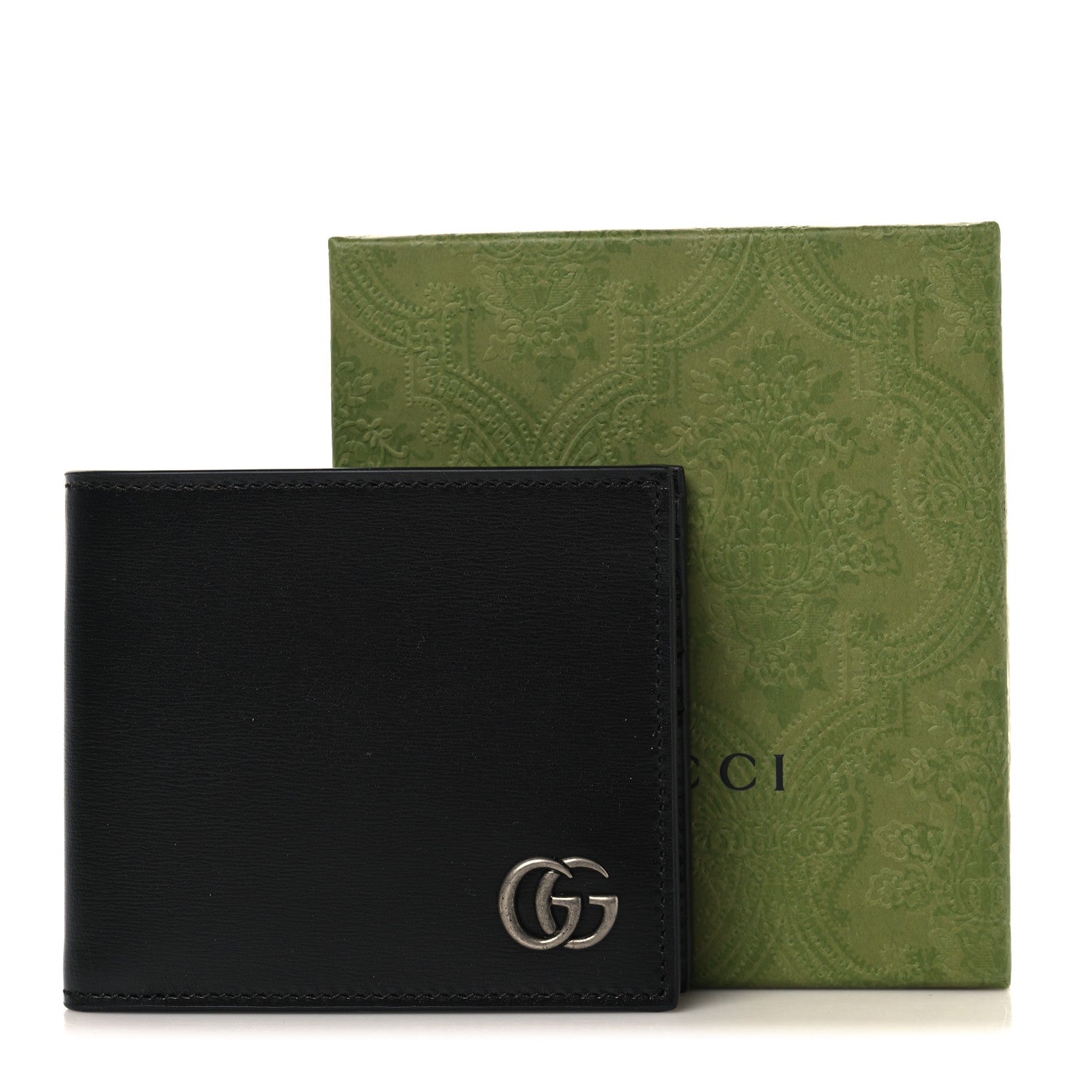 Gucci Smooth Calfskin GG Marmont Bi-Fold Wallet Black 8 of 8