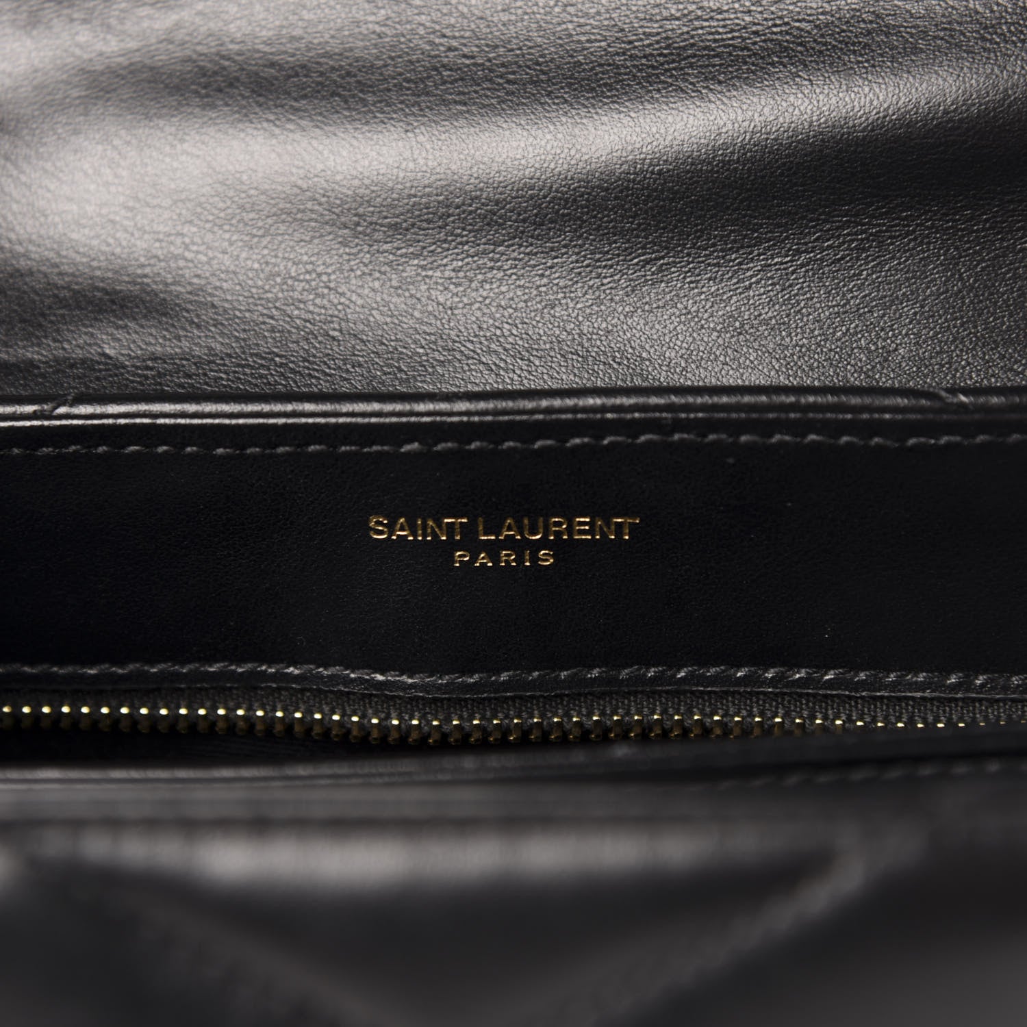 Saint Laurent Calfskin Y Quilted Monogram Toy Loulou Crossbody Bag Black 7 of 13