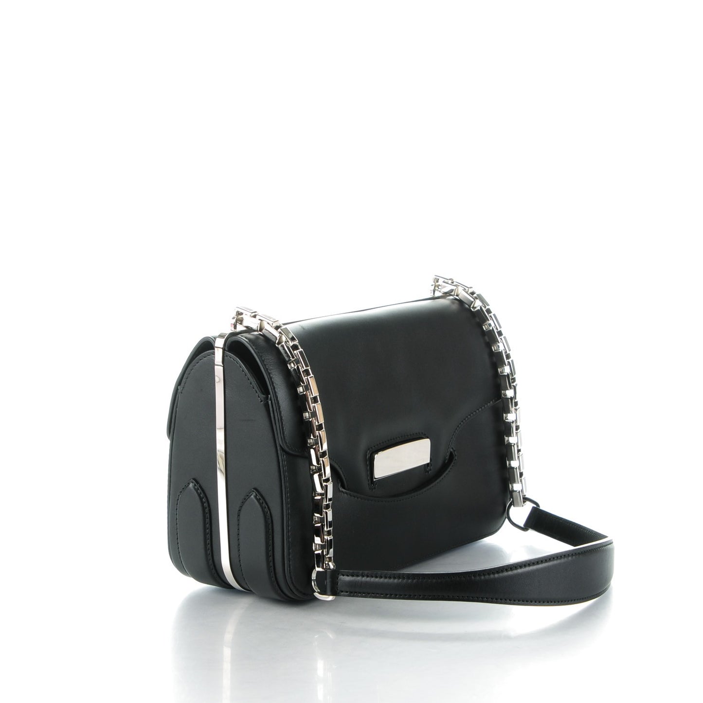 Smooth Calfskin Small Neo Classic Hardware Chain Bag Black