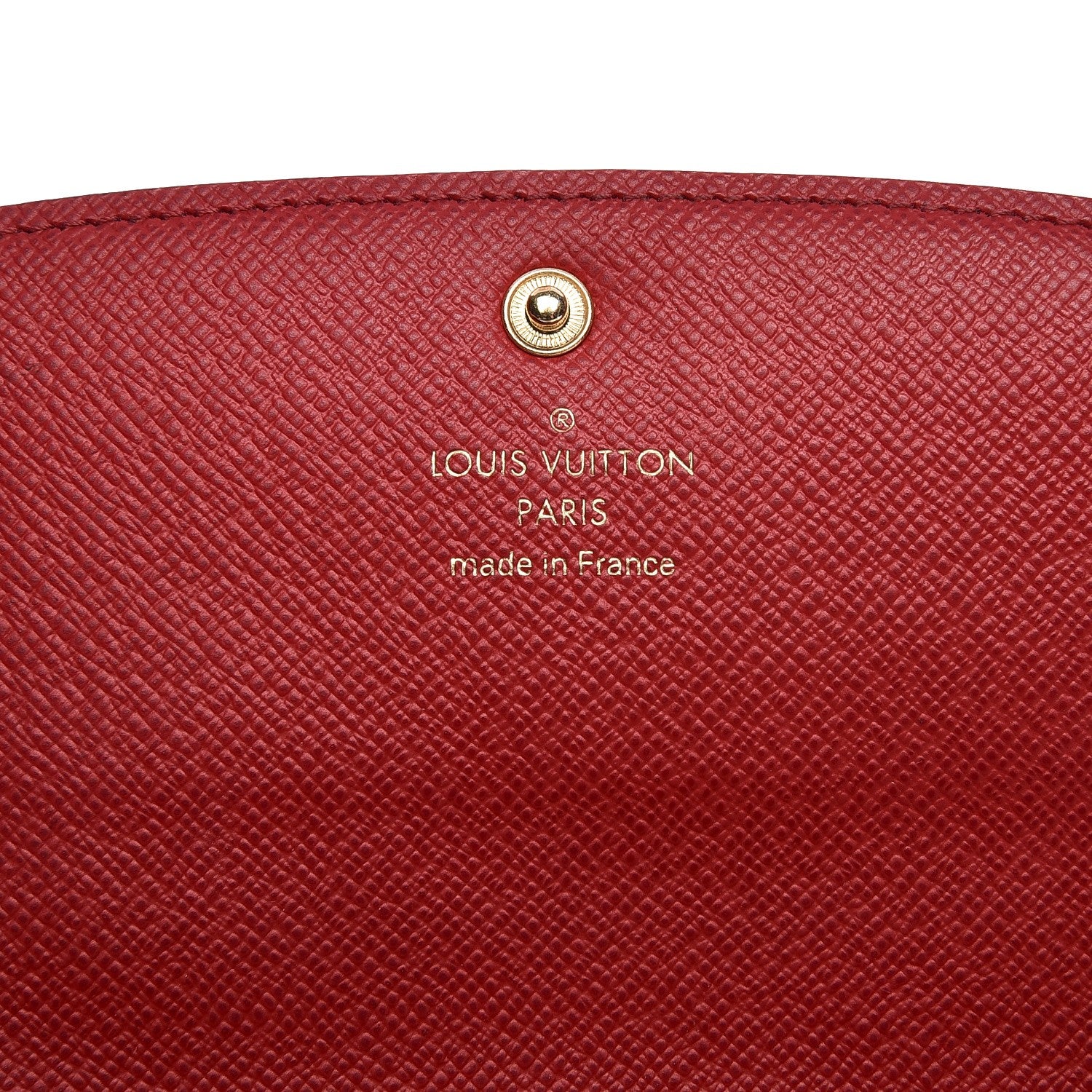 Louis Vuitton Damier Ebene Emilie Wallet Red 6 of 10