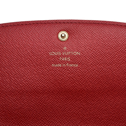 Louis Vuitton Damier Ebene Emilie Wallet Red 6 of 10