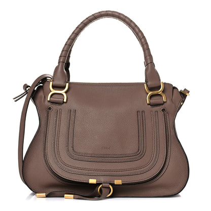 Chloe Calfskin Medium Marcie Satchel Desert Taupe 1 of 19