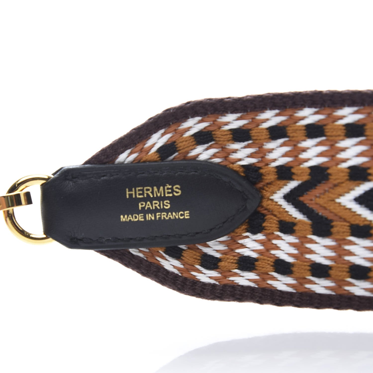 Hermes Toile Swift 50mm Sangle Cavale Shoulder Strap Sesame Blanc Black 4 of 6