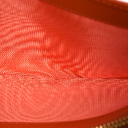 Prada Tessuto Impuntu Triangle Continental Flap Wallet Orange 5 of 19