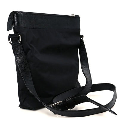 Gucci Nylon Monogram Dollar Calfskin Flat Messenger Bag Black 3 of 11