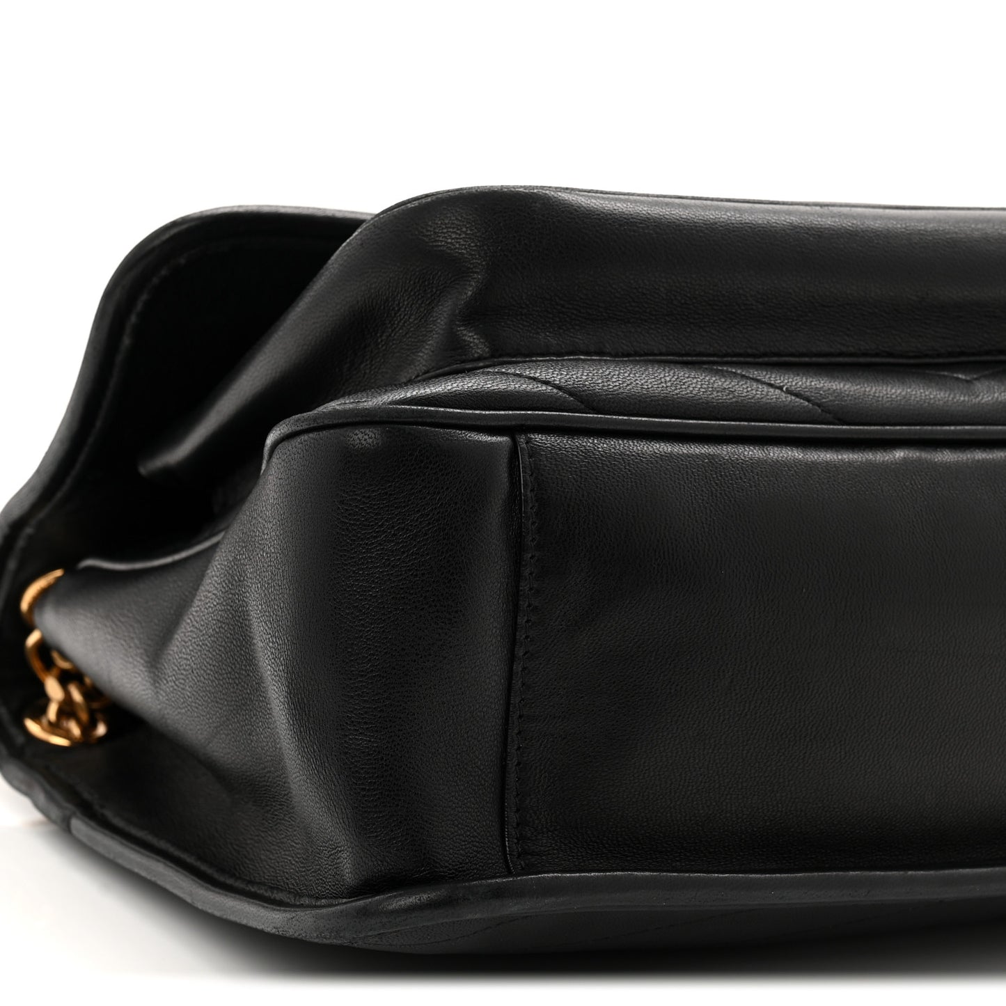 Lambskin Matelasse Monogram Medium Niki Chain Satchel Black