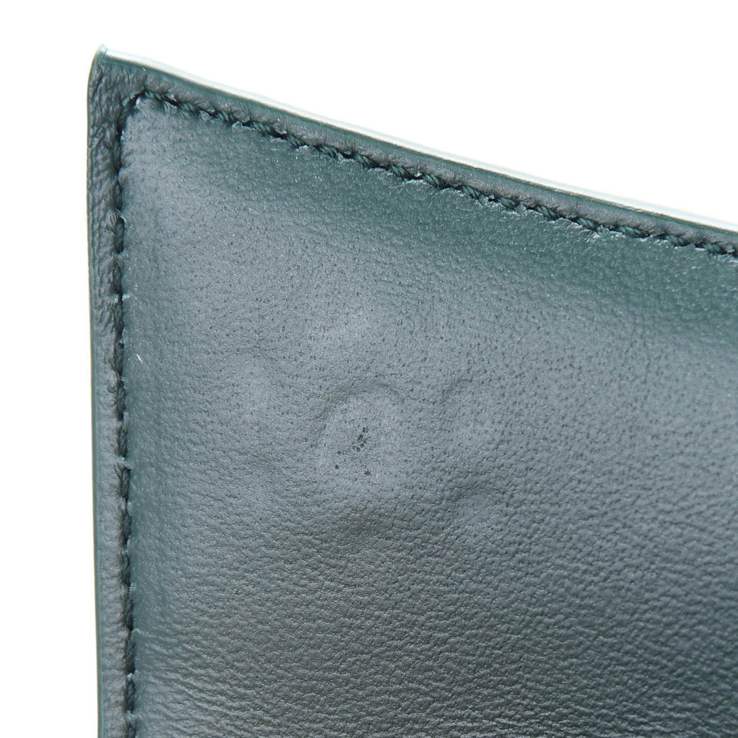 Shiny Calfskin Crocodile Embossed Hourglass Top Handle Bag XS Forest Green