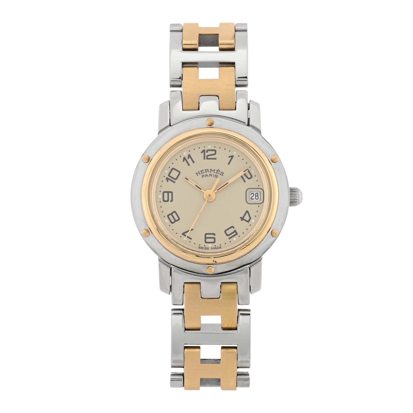 Stainless Steel 24mm Clipper Quartz Watch Gold