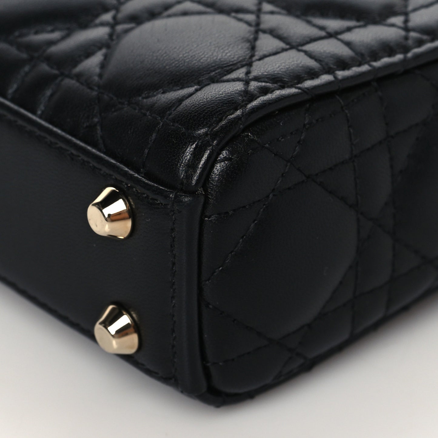 Lambskin Cannage Micro Lady Dior Black