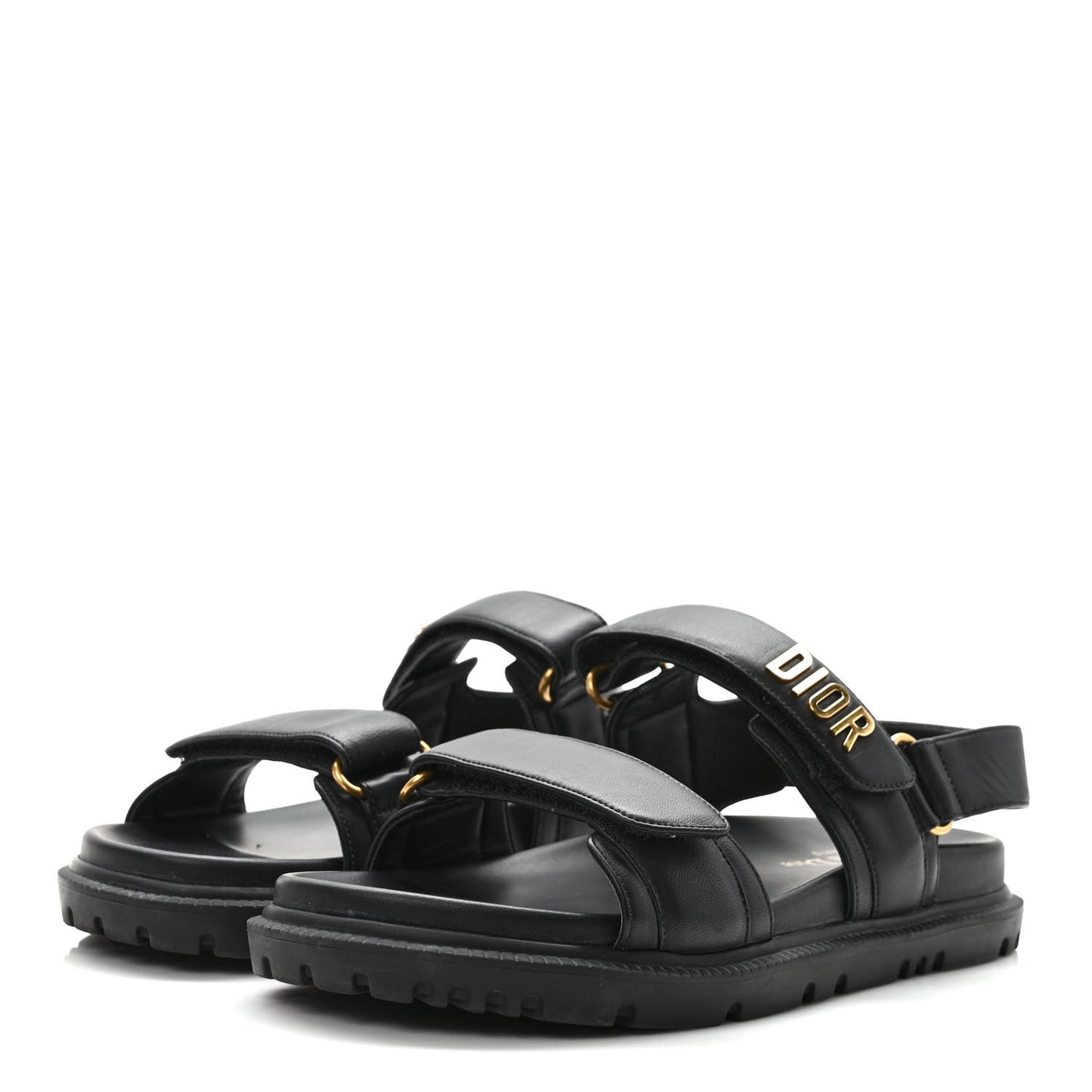 Lambskin Dioract 10mm Sandals 38 Black