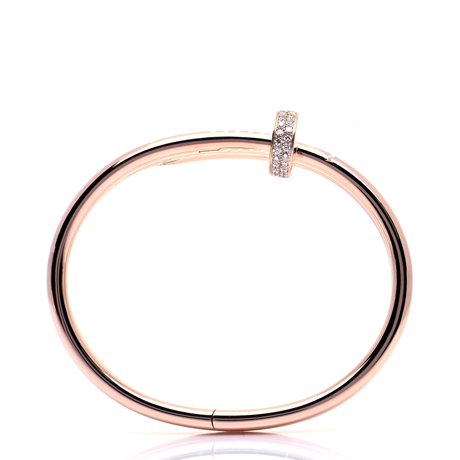 Cartier 18K Pink Gold Diamond Double Wrap Juste Un Clou Bracelet 15 8 of 8