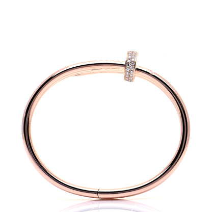 Cartier 18K Pink Gold Diamond Double Wrap Juste Un Clou Bracelet 15 8 of 8