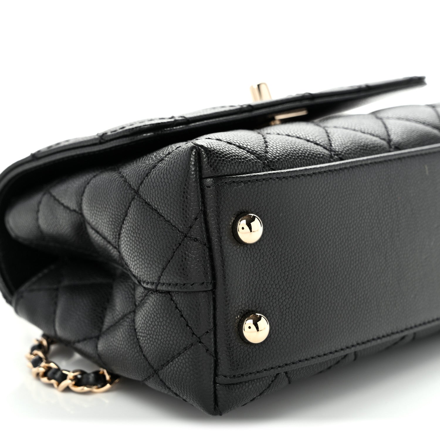 Chanel Caviar Quilted Extra Mini Coco Handle Flap Black 8 of 9