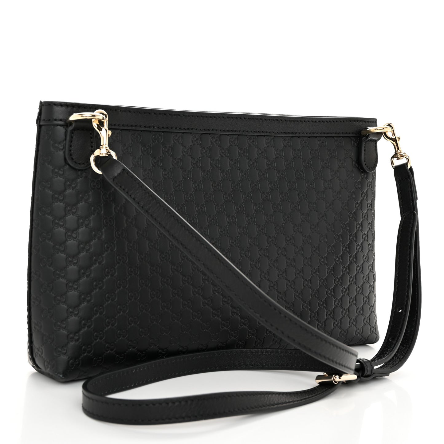 Microguccissima Flat Crossbody Black