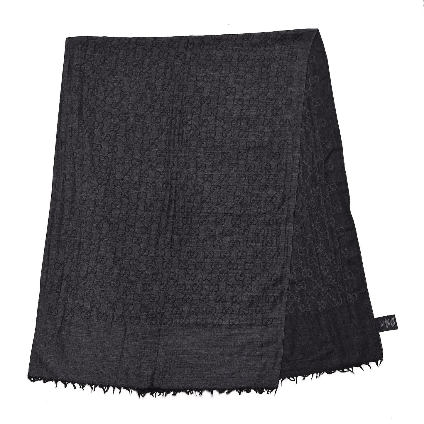 Wool Silk GG Monogram GGNat Plus Scarf Anthracite
