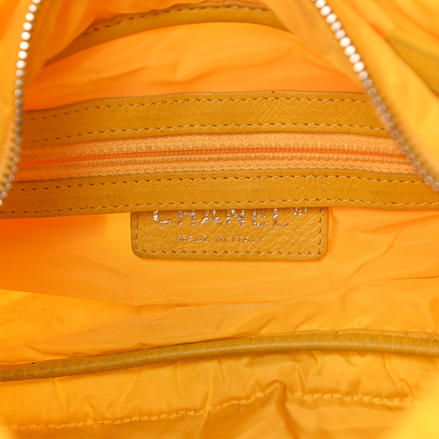 Nylon Vertical Quilted Jumbo Flap Yellow