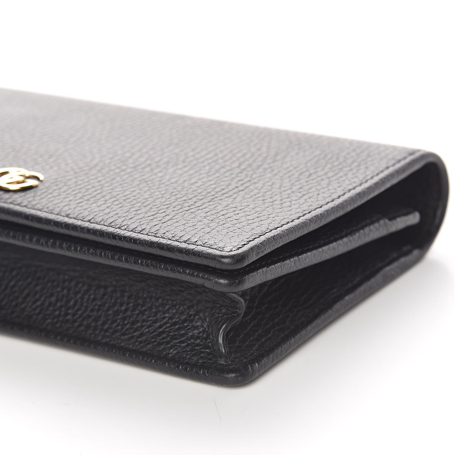Gucci Calfskin Mini GG Marmont Chain Wallet Black 10 of 13