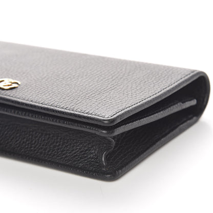 Gucci Calfskin Mini GG Marmont Chain Wallet Black 10 of 13