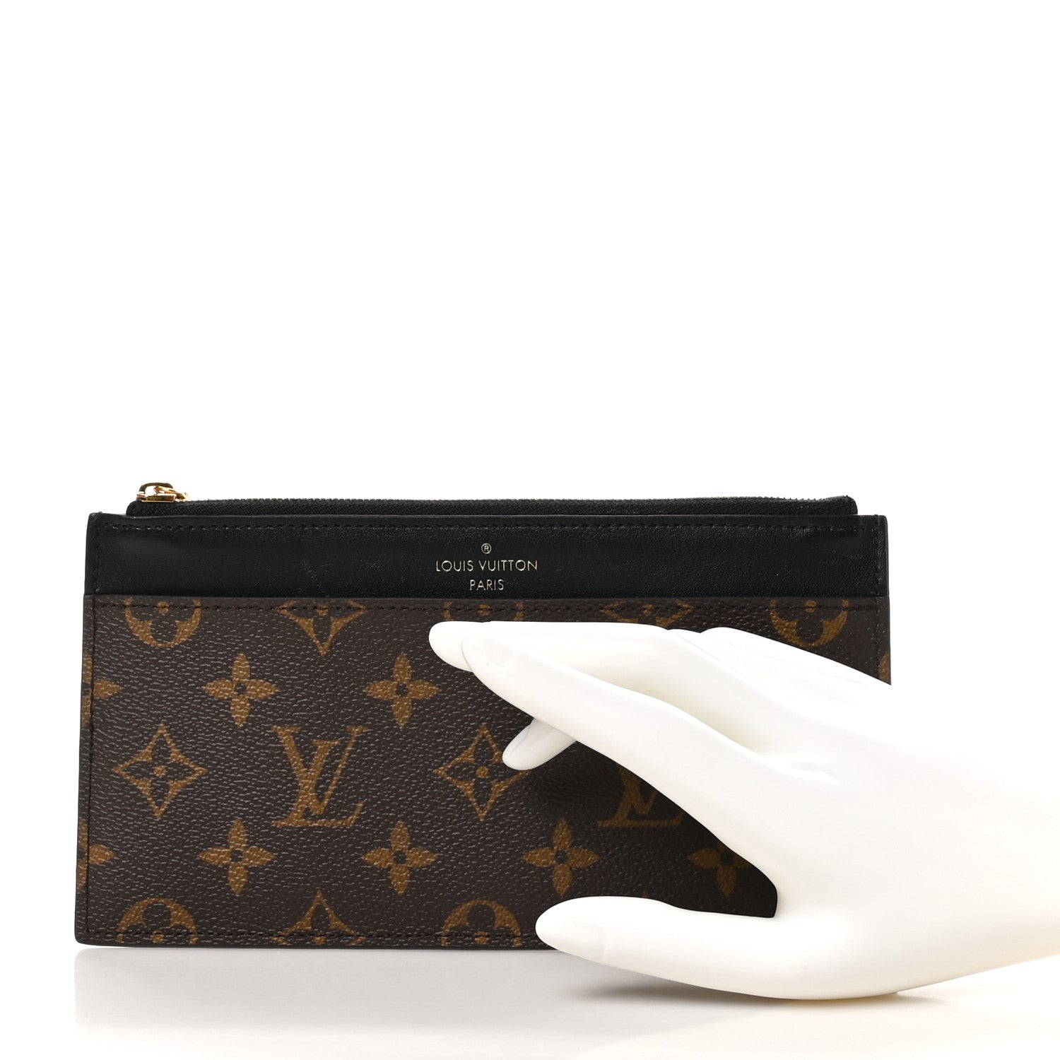 Louis Vuitton Monogram Slim Purse Black 2 of 8